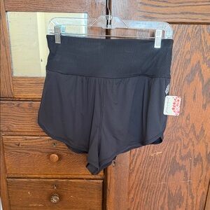 FP movement black workout shorts